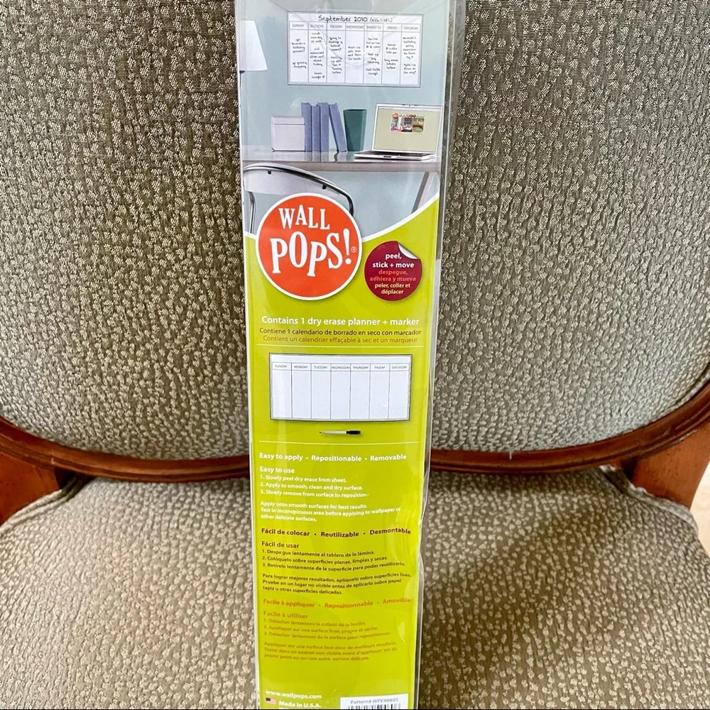 Wall Pops Peel and Stick Dry Erase Calendar